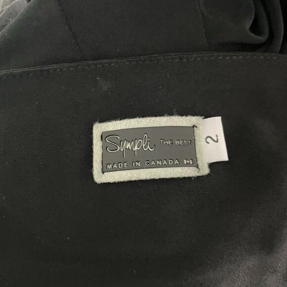 Sympli 2  Top Blouse Tunic Slinky Liquid Black Pockets Lagenlook Boho - Picture 6 of 8
